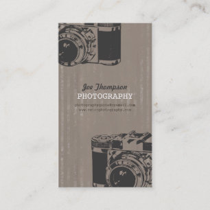 Vintage Retro Kamera-Fotografie-Geschäfts-Karten Visitenkarte