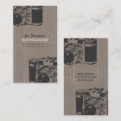 Vintage Retro Kamera-Fotografie-Geschäfts-Karten Visitenkarte (Vorne/Hinten)