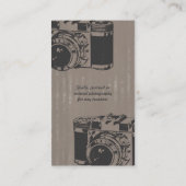 Vintage Retro Kamera-Fotografie-Geschäfts-Karten Visitenkarte (Rückseite)