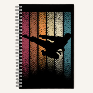 Vintage Retro-Kampfkunst Notizblock