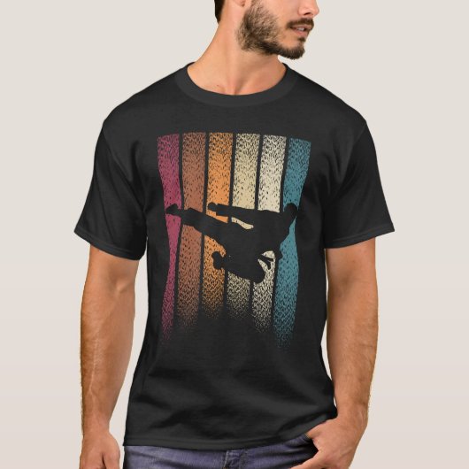 Vintage Retro-Kampfkunst T-Shirt (Vorderseite)