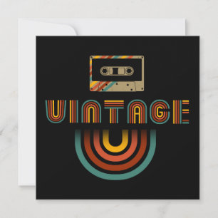 Vintage Retro Kassettenrekorder Einladung