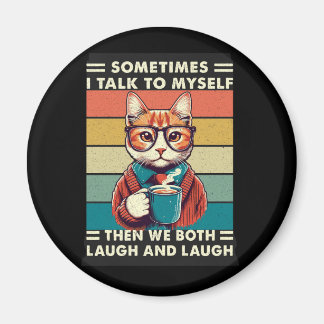 Vintage Retro-Katze Kaffee (3) Magnet