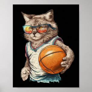 Vintage Retro-Katze Sketch Poster