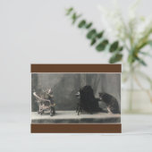 Vintage Retro Katzenfoto Postkarte (Stehend Vorderseite)