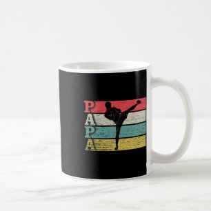 Vintage Retro Kickboxen Papa Kickbox Silhouette F Kaffeetasse