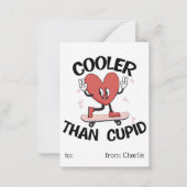 Vintage Retro Kid's Valentinstag Card Mitteilungskarte (Vorderseite)