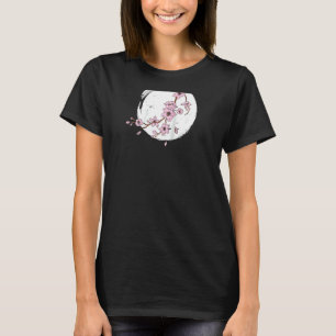Vintage Retro Kirschblüten Mond Japanische Ästheti T-Shirt