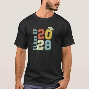 Vintage Retro-Klasse 2028 Senior 2028 Abschluss T-Shirt