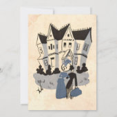 Vintage Retro Klassik Alte romantische Rustikale H Einladung (Rückseite)