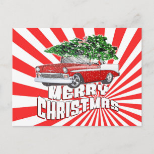 Vintage Retro Klassiker Weihnachten Postkarte