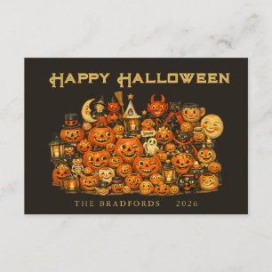 Vintage Retro-Kollektion von Halloween-Erinnerungs Begleitkarte