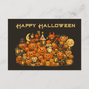 Vintage Retro-Kollektion von Halloween-Erinnerungs Begleitkarte