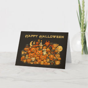 Vintage Retro-Kollektion von Halloween-Erinnerungs Karte