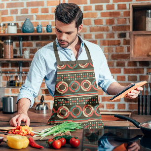 Vintage Retro-Kreise Schürze