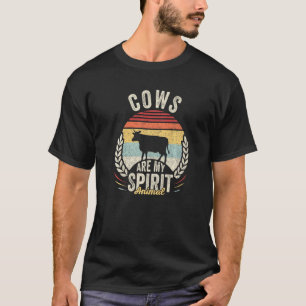 Vintage Retro Kühe sind mein spirituelles Tier Kuh T-Shirt