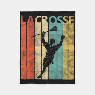Vintage Retro Lacrosse Spieler Geschenk Lacrosse S Fleecedecke