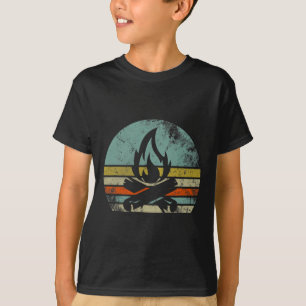 Vintage Retro Lagerfeuer Feuer Lustiges Camping-Sh T-Shirt