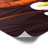 Vintage Retro Landschaft Reisen Sonnenuntergang Ku Poster (Ecke)