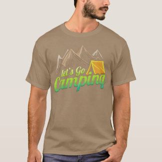 Vintage Retro Lass uns Camping gehen Athe Berge fa T-Shirt