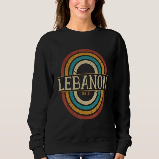Vintage Retro Lebanon Ohio OH Souvenirs Sweatshirt (Vorderseite)
