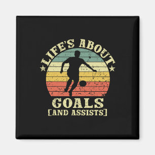 Vintage Retro Leben handelt von Zielen und Ists  Magnet