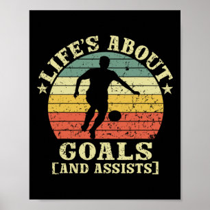 Vintage Retro Leben handelt von Zielen und Ists  Poster