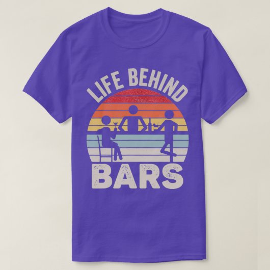 Vintage Retro Leben hinter Gittern Barkeeper T-Shirt (Design vorne)