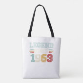 Vintage Retro Legend Since 1963 Tasche (Rückseite)