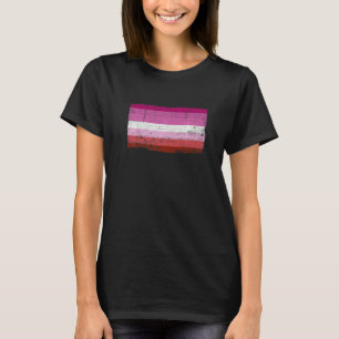 Vintage Retro LGBT-Flagge für die Lesbe T-Shirt