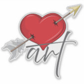 Vintage Retro-Liebe Art Cupid Aufkleber (Vorderseite)