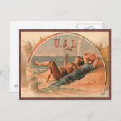 Vintage Retro-Liebe Sie und I Postkarte (Vorne/Hinten)