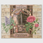 Vintage Retro Lilac Rose Parfüm Seife Geschenkpapier (Flach)