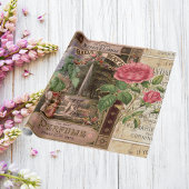 Vintage Retro Lilac Rose Parfüm Seife Geschenkpapier