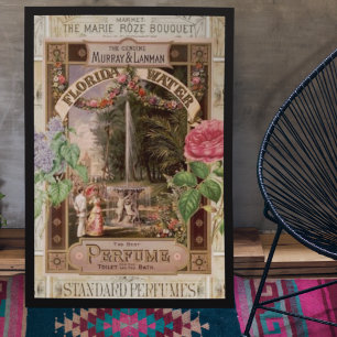 Vintage Retro Lilac Rose Parfüm Seife Poster