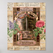 Vintage Retro Lilac Rose Parfüm Seife Poster (Vorne)