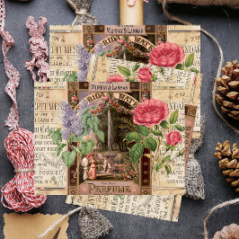 Vintage Retro Lilac Rose Perfume Soap Florida Seidenpapier