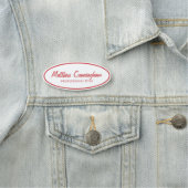 Vintage Retro-Logokombination Name des Mitarbeiter Namensschild (Beispiel)