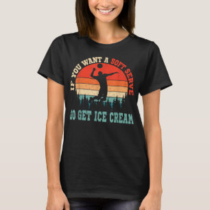 Vintage Retro Lustige Soft-Serve-Eis-Volleyball T-Shirt