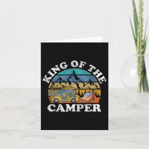 Vintage Retro Lustiges Camping T-Shirt König des C Karte