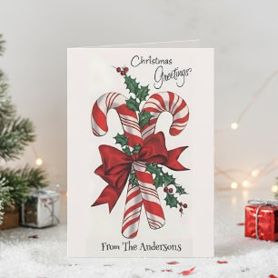 Vintage Retro-Lutscher-Weihnachtsgrüße Feiertagskarte