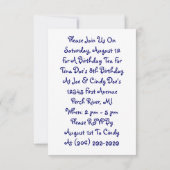 Vintage Retro Mädchen, die eine Tee-Party Einladung (Rückseite)