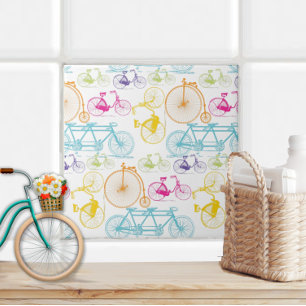 Vintage Retro Mädchen Fahrrad Muster Kinderzimmer Fliese