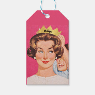 Vintage Retro Mama Krone Muttertag Geschenkanhänger