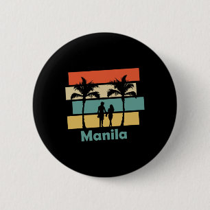 Vintage Retro Manila Philippinen Urlaub Button