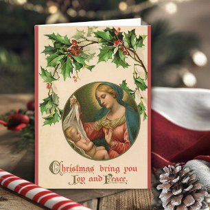Vintage Retro Maria und Jesuskind Weihnachten