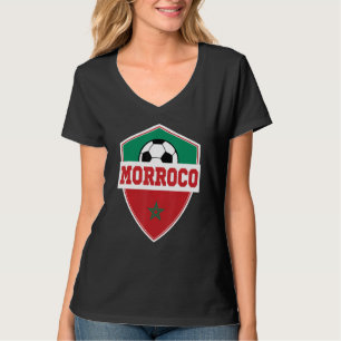 Vintage Retro Marokkanischer Fußball Marokko Flagg T-Shirt