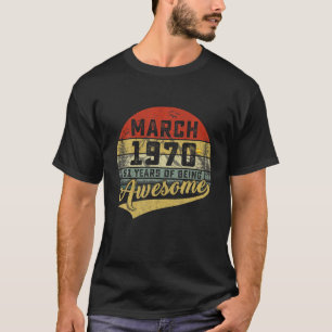 Vintage Retro März 1970 51. Geburtstagsgeschenk 51 T-Shirt