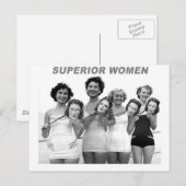 Vintage Retro Maskierte Badebekleidung Postkarte (Vorne/Hinten)