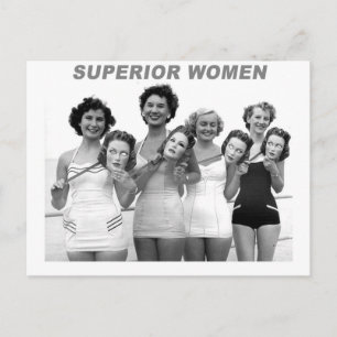 Vintage Retro Maskierte Badeschönheiten Postkarte